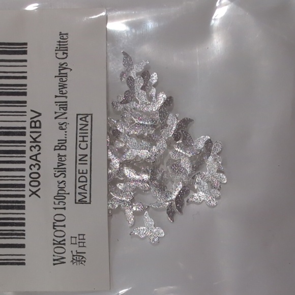 DIY Pink Nail Sets (3) and Silver Butterfly Nail Jewels NIB - Picture 5 of 6